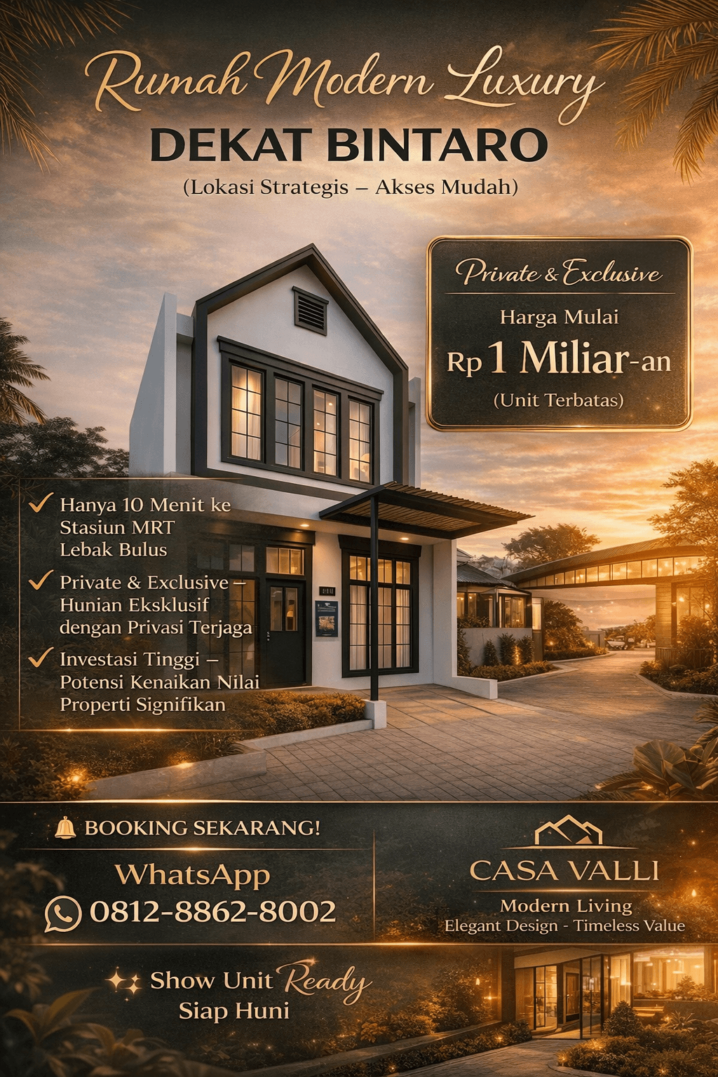 Rumah Modern Luxury
DEKAT BINTARO 2